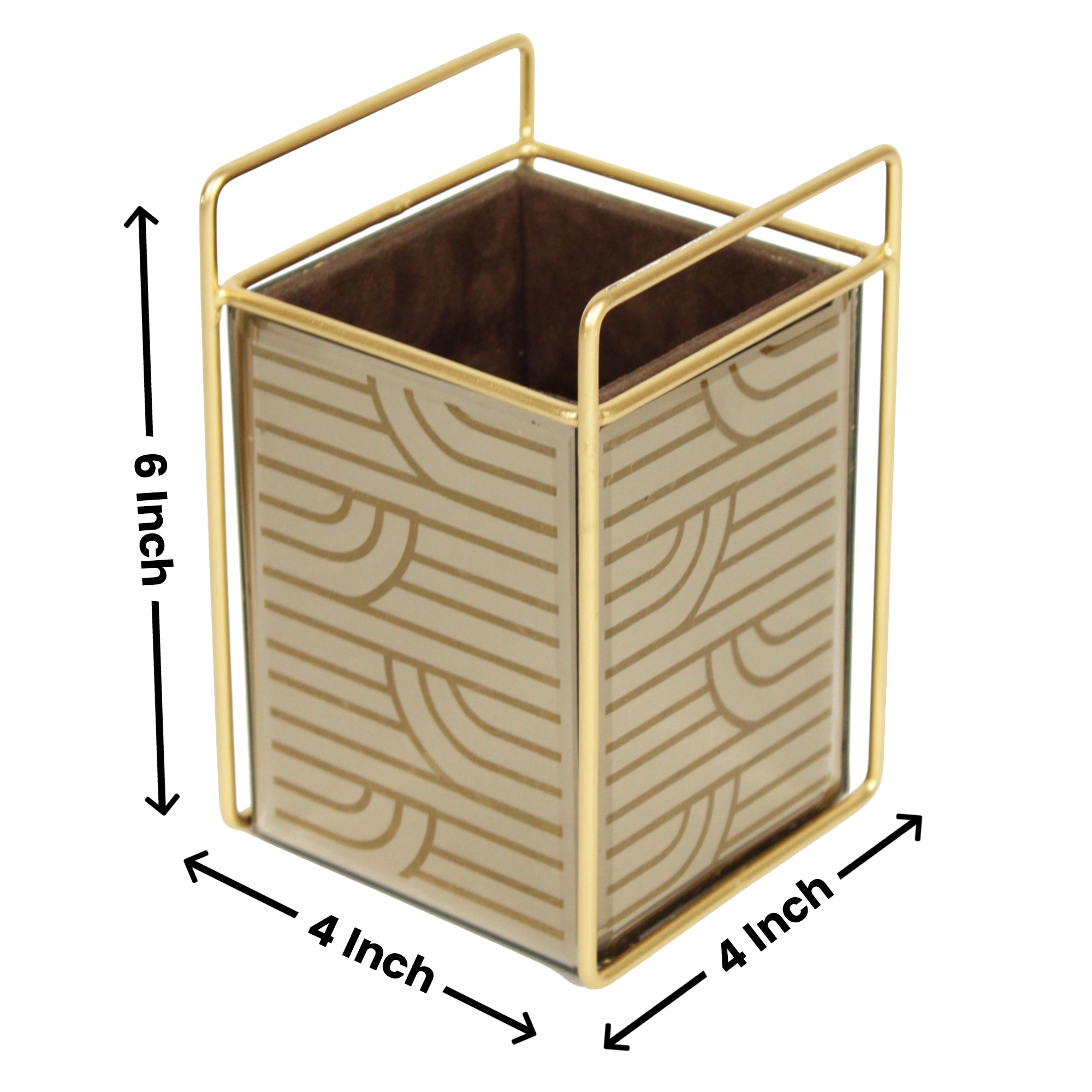 Designer Brown Glass Cutlery Holder